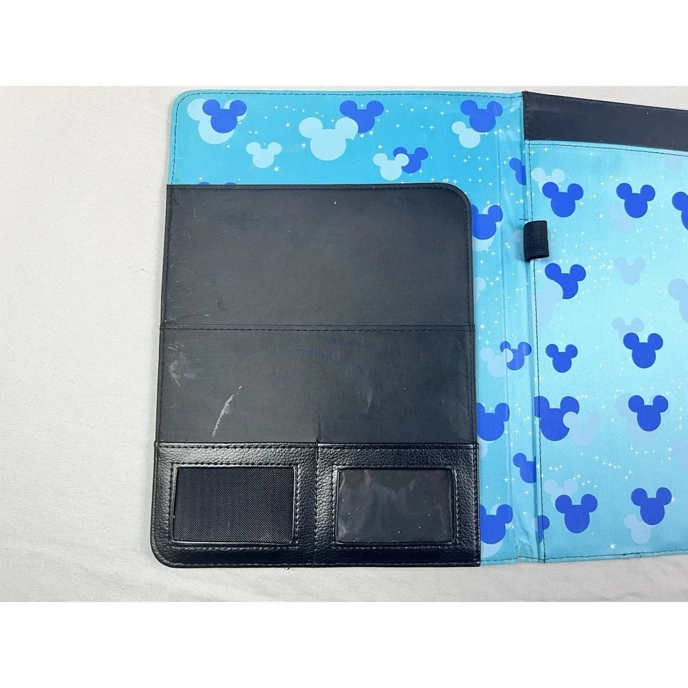 Disney Vacation Club DVC Member Black Faux Leather Portfolio For Notepad And Pen